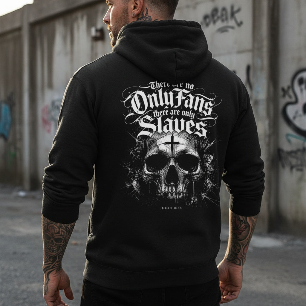 Slave to Sin hoodie, alt Christian streetwear in black