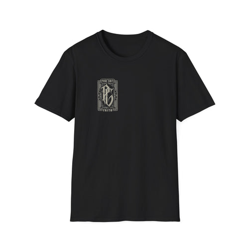 Black t-shirt with the Death Couldn't Hold Him design in white across the back