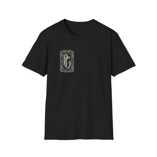 Black t-shirt with the Blood of the Martyrs design in white across the back